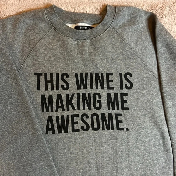 Brunette The Label Gray Sweatshirt - Picture 2 of 6